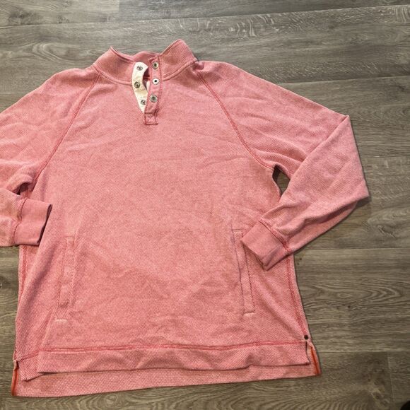 TOMMY BAHAMA Men's Cedar Springs Snap Mock Sweater Pink Sweatshirt Size Medium - Picture 4 of 15